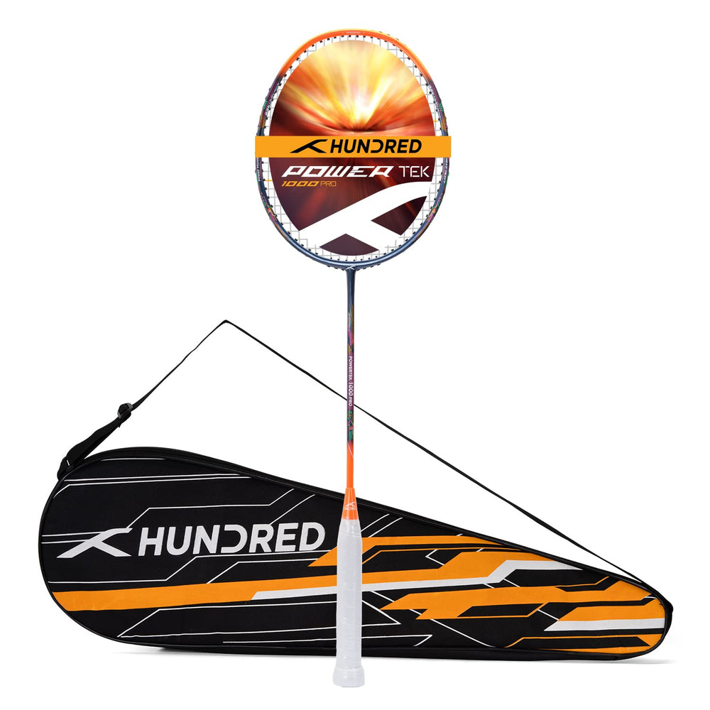 Hundred Powertek 1000 Pro Graphite Strung Badminton Racquet - Best Price online Prokicksports.com