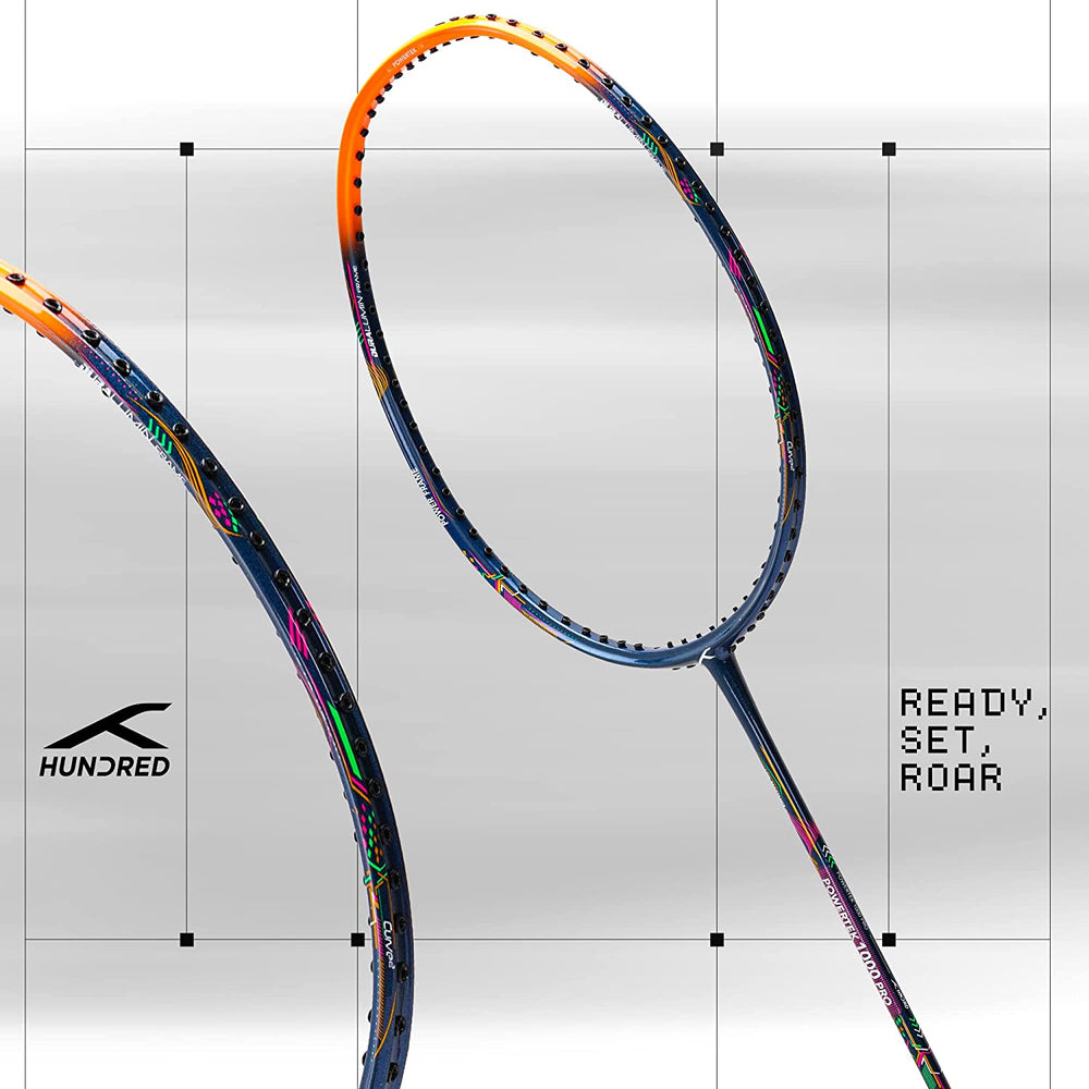 Hundred Powertek 1000 Pro Graphite Strung Badminton Racquet - Best Price online Prokicksports.com