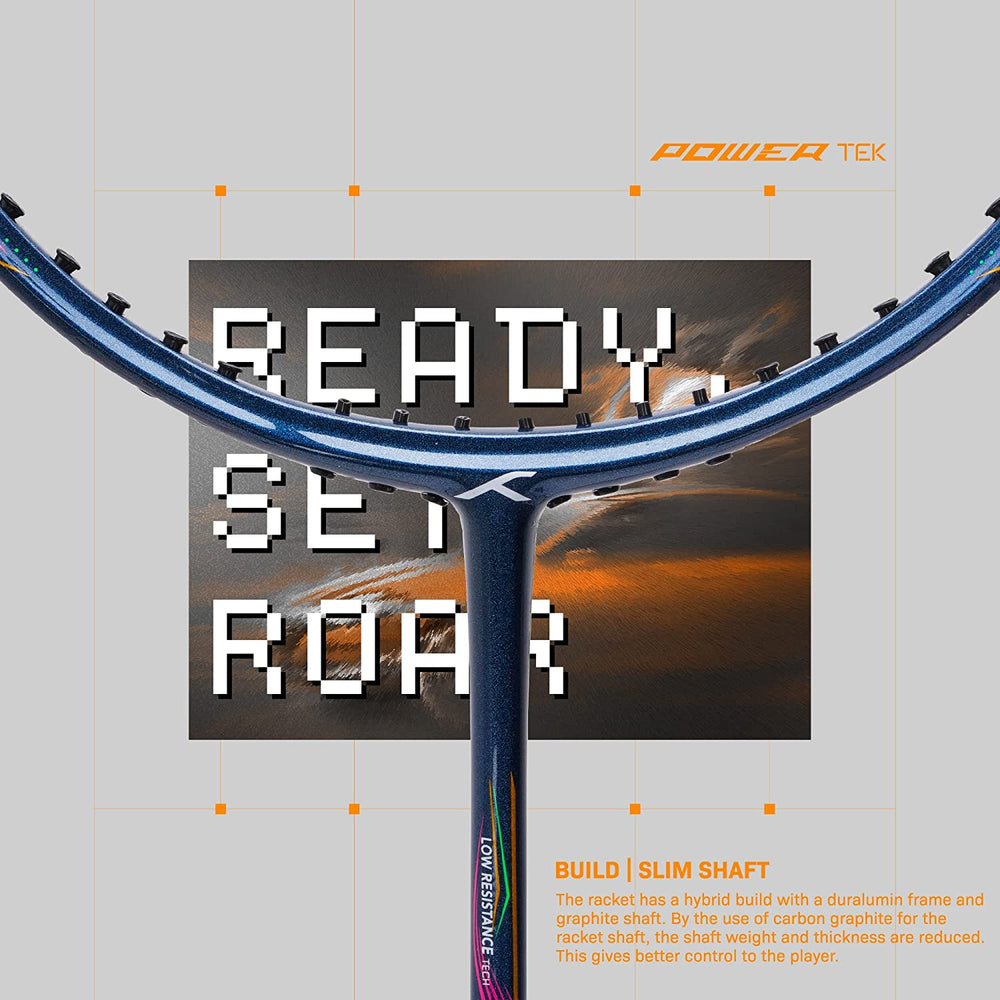 Hundred Powertek 1000 Pro Graphite Strung Badminton Racquet - Best Price online Prokicksports.com