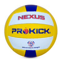 Prokick Nexus Hand Stitched 18-P Volleyball, Yellow/Blue/White (Size 4) - Best Price online Prokicksports.com