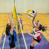 Prokick Nexus Hand Stitched 18-P Volleyball, Yellow/Blue/White (Size 4) - Best Price online Prokicksports.com