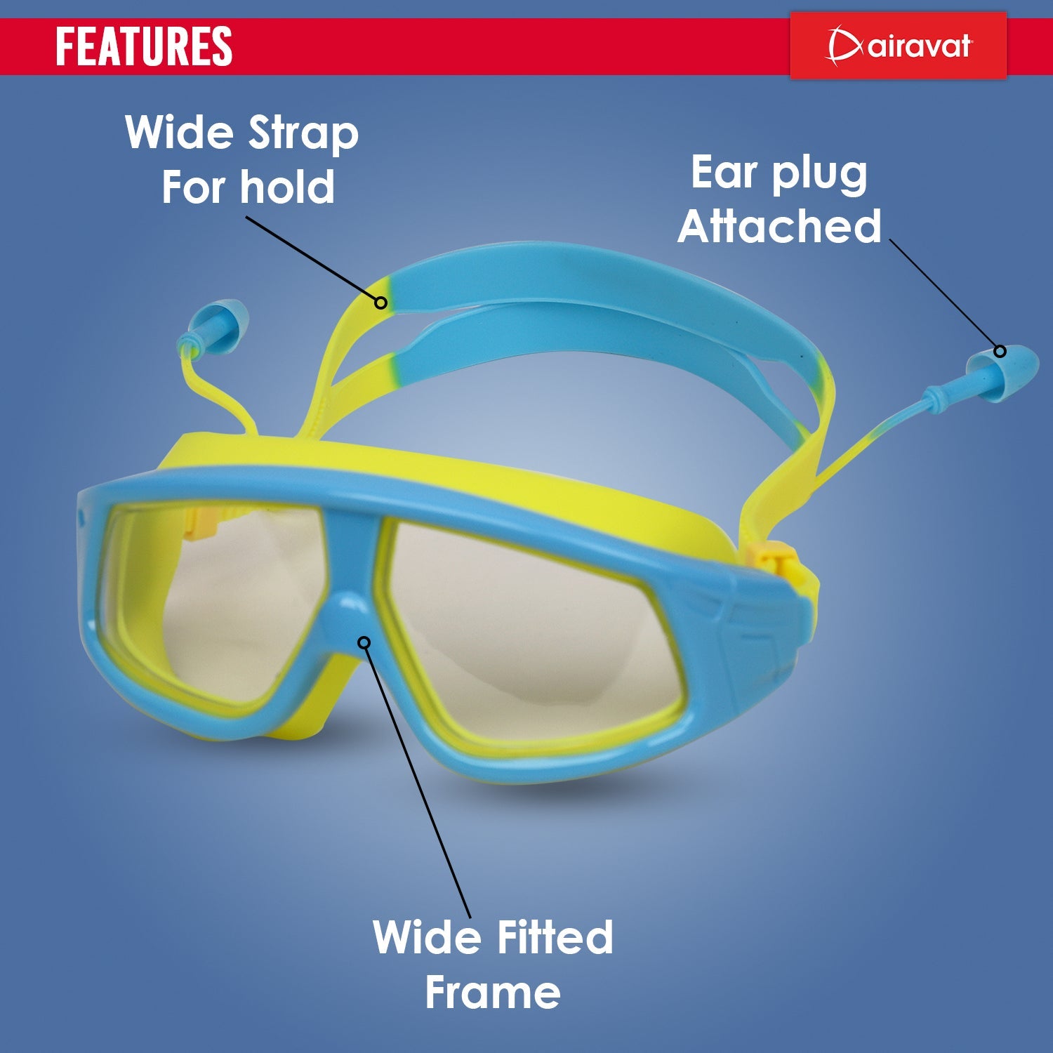 Airavat Otter 1012 Junior Swimming Goggles – Anti-Fog, UV Protection, Leak-Proof Swim Glasses for Kids & Teens - Best Price online Prokicksports.com