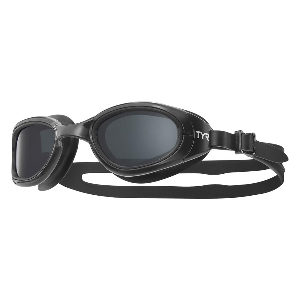 TYR Special Ops 2.0 Polarized Swimming Goggles Adults – Anti-Fog UV Protection Comfort Fit Triathlon Swim Gear for Pool Open Water Training Smoke Black