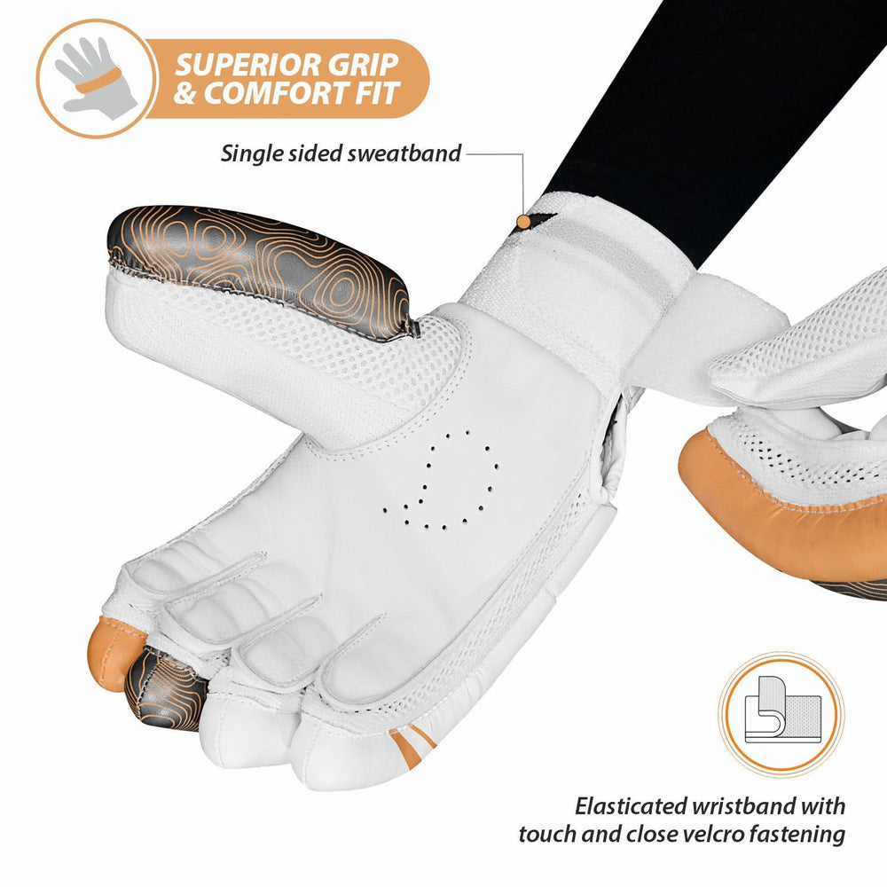 DSC Atmos Left Hand Batting Gloves for Men – Green Lemon Color, Lightweight Cricket Gloves with Superior Grip, Comfort and Hand Protection - Best Price online Prokicksports.com