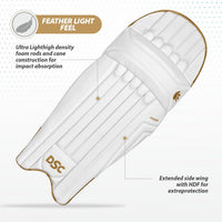 DSC Passion Batting Legguard RH – White/Gold | Men’s Cricket Pad | Lightweight, High-Impact Protection - Best Price online Prokicksports.com