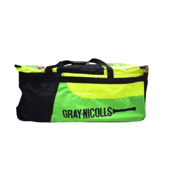 Gray Nicolls GN6 Elite Wheelie Cricket Kit Bag – Lime/Black | Spacious, Durable, with Wheels & Bat Compartments