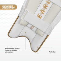 DSC Passion Batting Legguard RH – White/Gold | Men’s Cricket Pad | Lightweight, High-Impact Protection - Best Price online Prokicksports.com