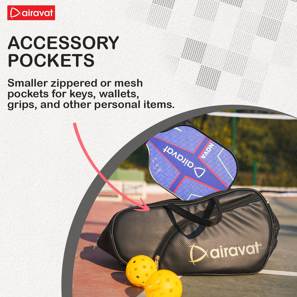 Airavat Pickle Pal 058 Pickleball Bag | Spacious Sports Gear Carry Bag with Multiple Compartments | Lightweight, Durable & Stylish | Ideal for Pickleball Players - Best Price online Prokicksports.com