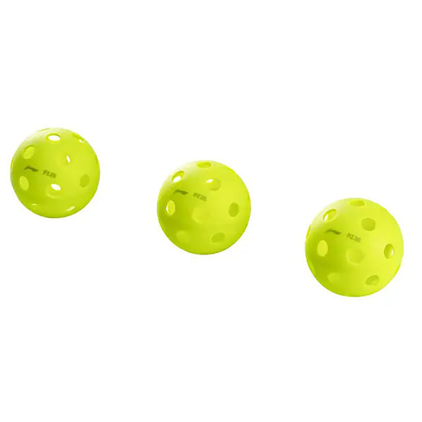 Li-Ning PZ 26-Hole Outdoor Pickleballs – Durable High-Visibility Balls for Competitive Play – 3-Pack Digital Green with Consistent Flight & Superior Bounce
