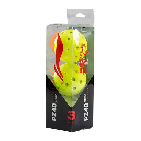 Li-Ning PZ 40 Hole Pickleball Balls – Digital Green Pack of 3 for Indoor Outdoor Play, High Visibility, Long-Lasting Durable Performance & Consistent Bounce
