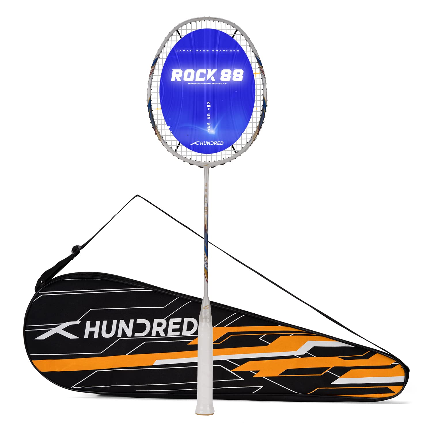 Hundred Rock 88 Carbon Fibre Strung Badminton Racquet