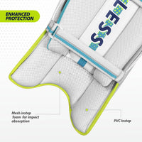 DSC Rage Batting Legguard RH – White/Gold/Black | Men’s Right-Hand Cricket Pads with Superior Protection & Compact Design - Best Price online Prokicksports.com
