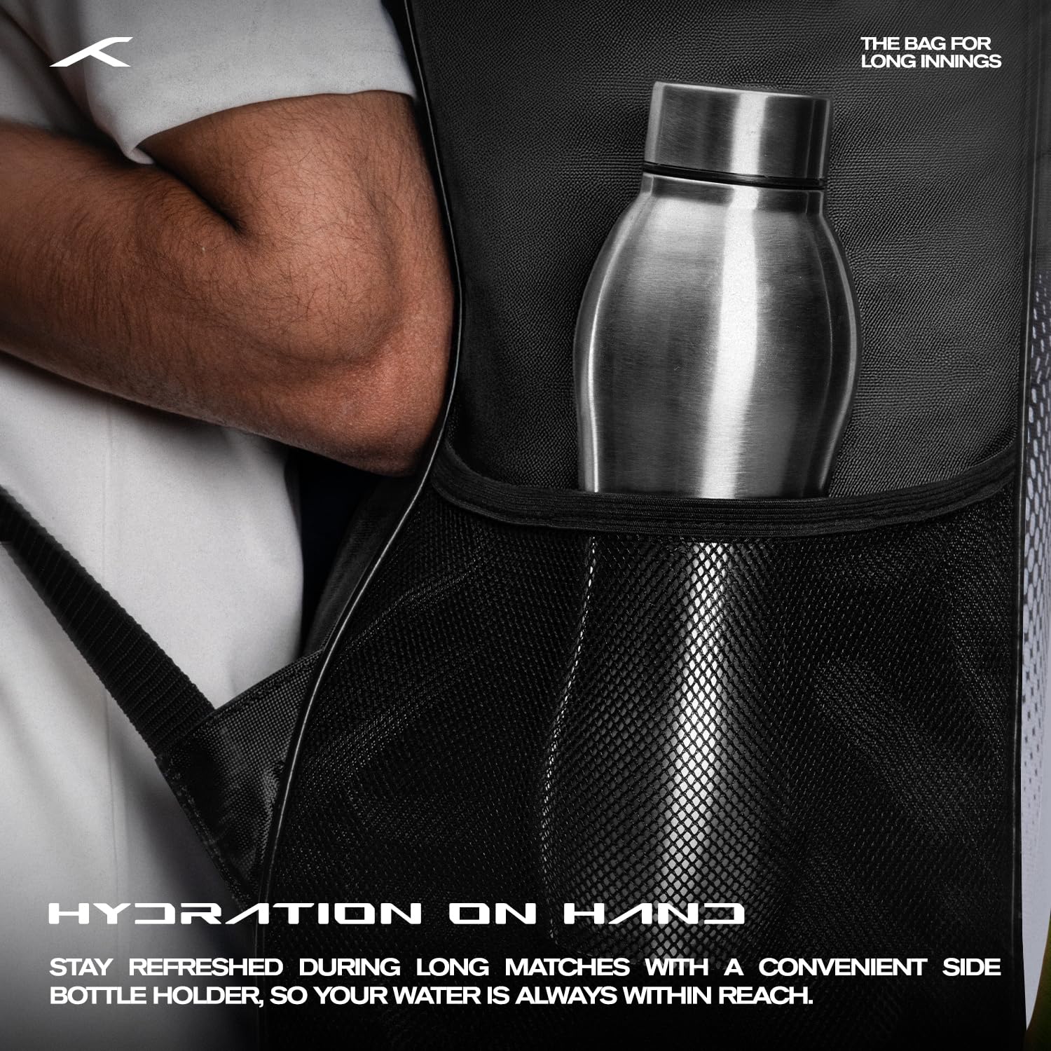 Hundred Pitch Cricket Kit Bag – Spacious Cricket Duffle Bag with Bat Compartment, Shoe Pocket & Durable Zippers for Practice and Match Travel - Best Price online Prokicksports.com