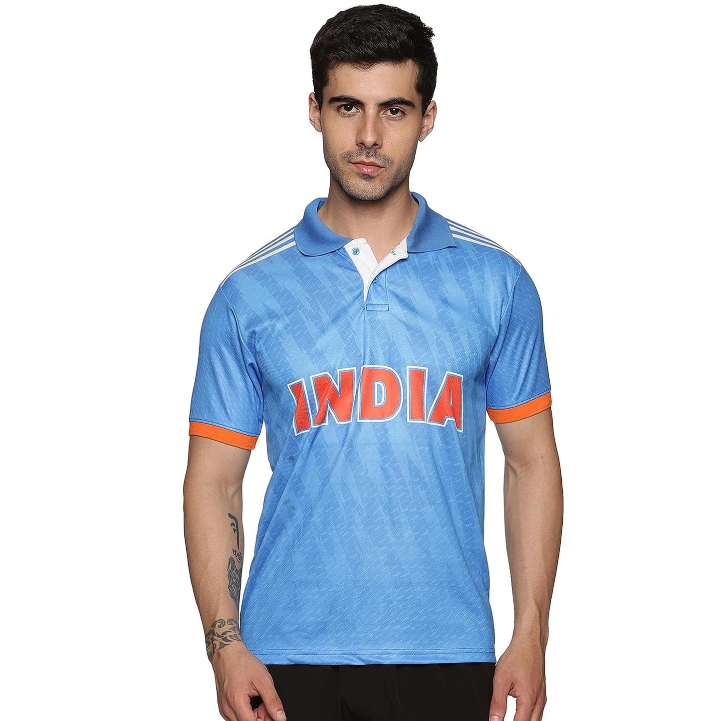 Prokick Indian Cricket Fan Jersey Polo Neck T-Shirt - Best Price online Prokicksports.com