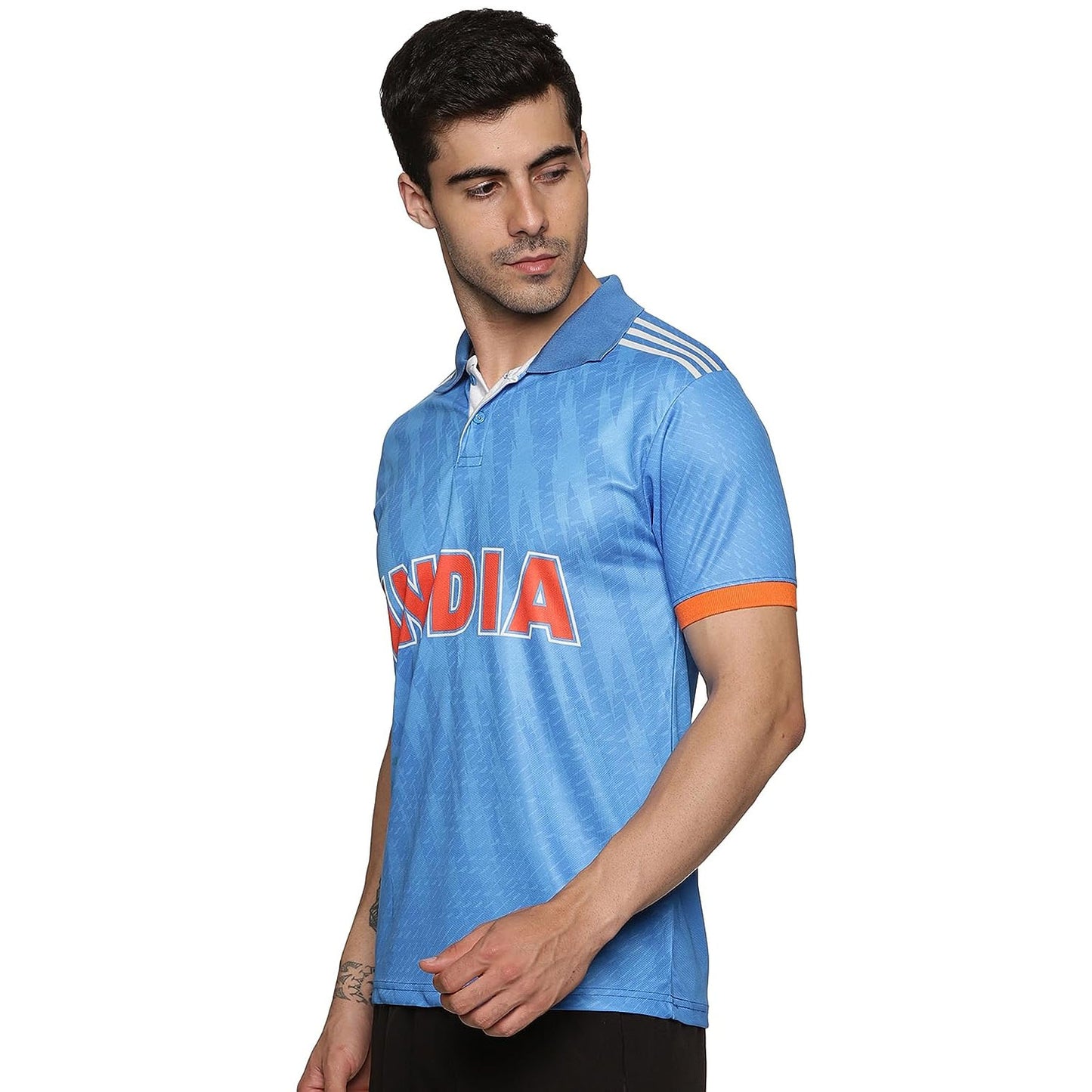 Prokick Indian Cricket Fan Jersey Polo Neck T-Shirt - Best Price online Prokicksports.com