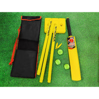 Prokick Plastic Cricket Set for Kids â€“ Lightweight Yellow Cricket Kit with Bat, Ball & Stumps for Outdoor Fun and Beginner Practice - Best Price online Prokicksports.com