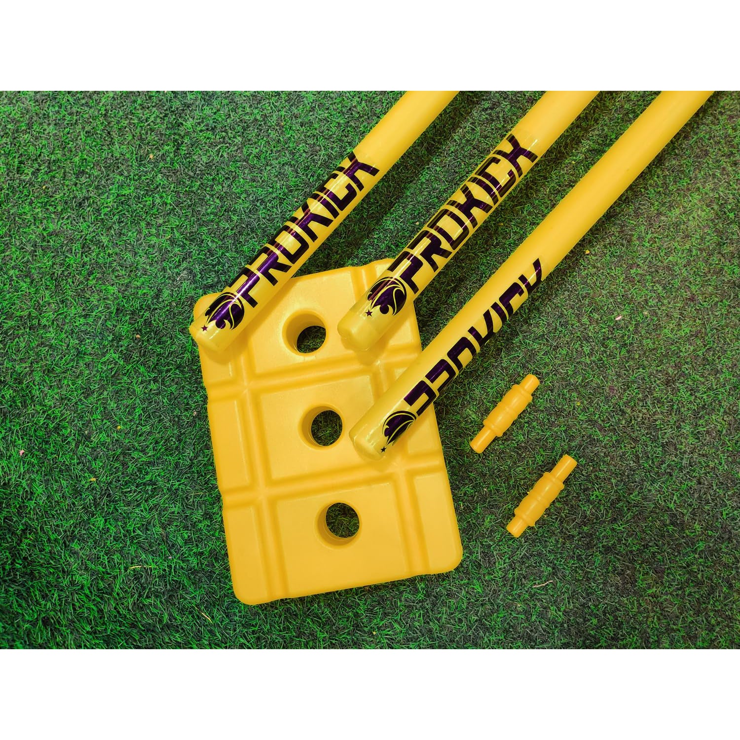 Prokick Plastic Cricket Set for Kids – Lightweight Yellow Cricket Kit with Bat, Ball & Stumps for Outdoor Fun and Beginner Practice - Best Price online Prokicksports.com