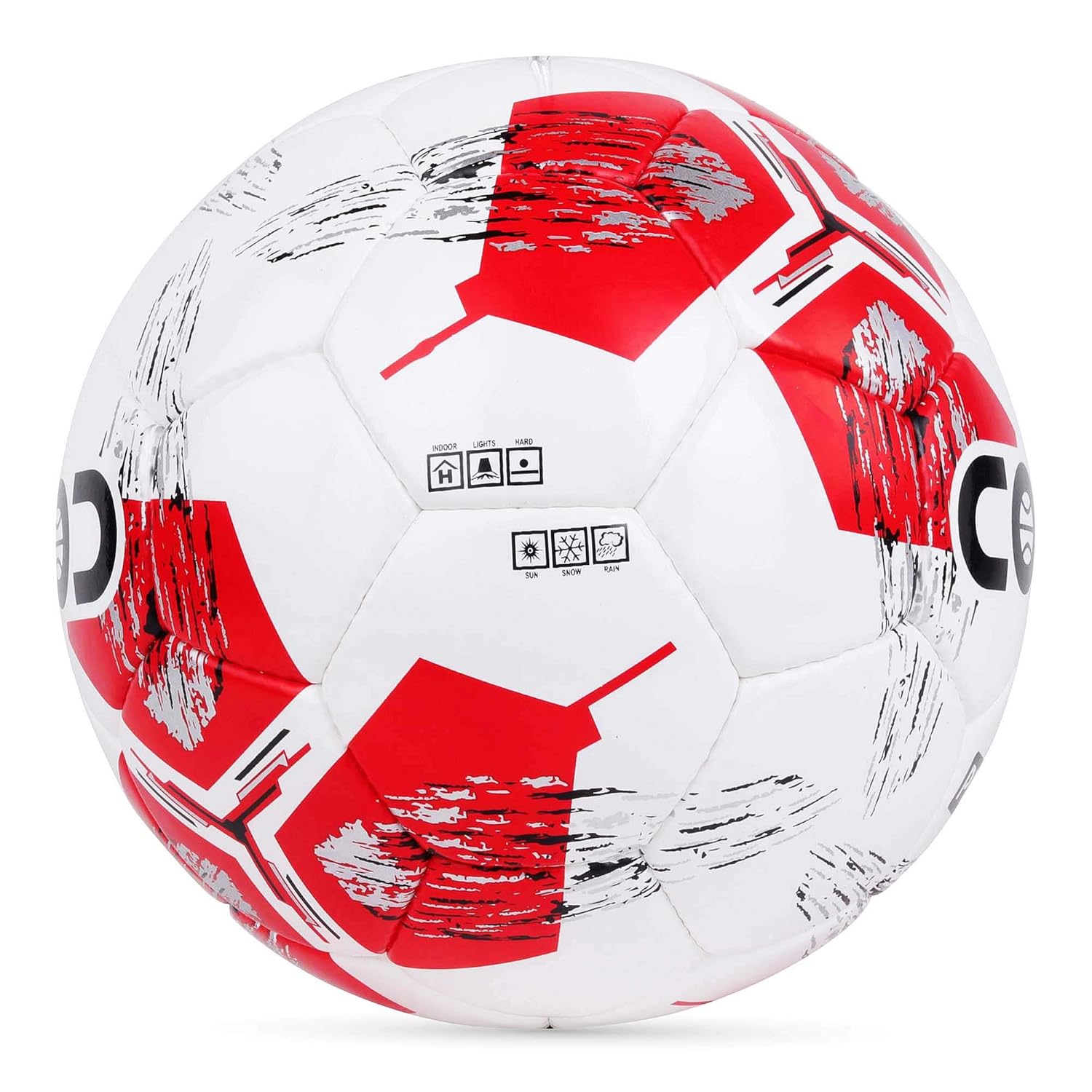 Cosco Platina Football Size 5 – White/Red Machine-Stitched Men’s Training Ball for Outdoor Matches, Coaching, and School-Level Football Practice - Best Price online Prokicksports.com