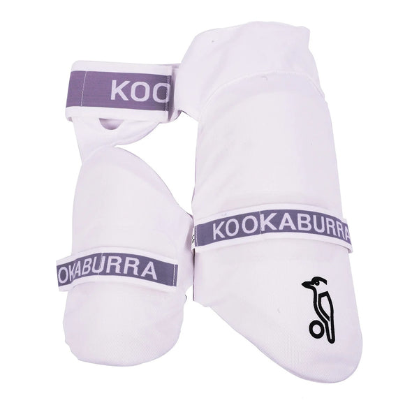 Kookaburra Players Left-Hand Thigh Guard – Off White Lightweight Cricket Pad for Match Play and Leather Ball Protection