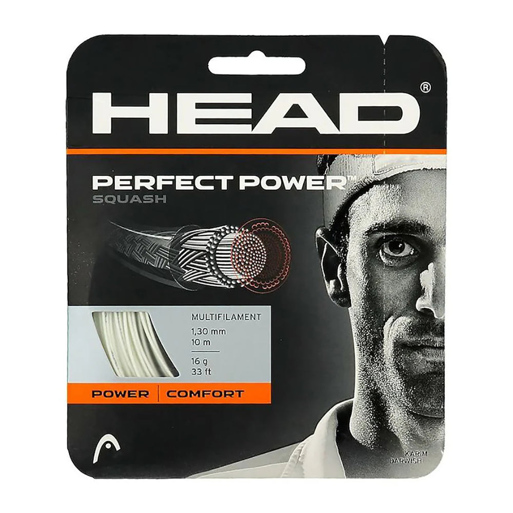 Head Perfect Power Squash String 16 Gauge White – Durable Multifilament String for Explosive Power, Feel, and Consistent Control for Competitive Players - Best Price online Prokicksports.com