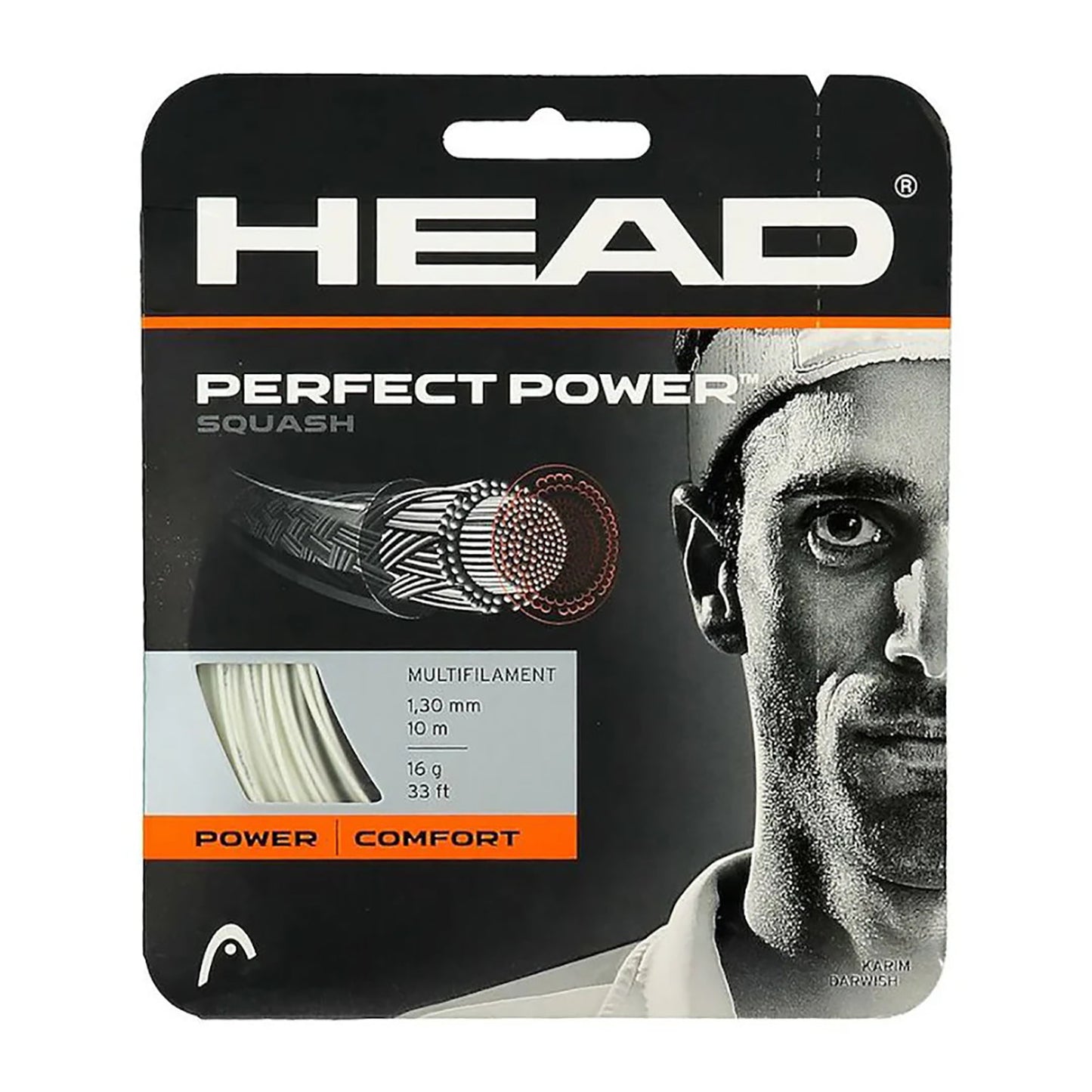 Head Perfect Power Squash String 16 Gauge White – Durable Multifilament String for Explosive Power, Feel, and Consistent Control for Competitive Players - Best Price online Prokicksports.com