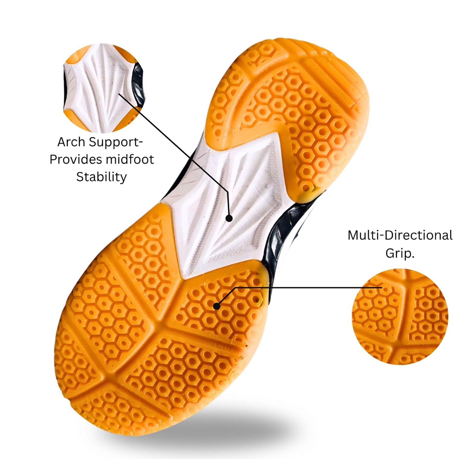 Prokick Powerplus Kid's Badminton Shoes with Strap | Lightweight, Non-Marking Sole, Easy Closure | Ideal for Indoor Sports, Badminton & Training - Best Price online Prokicksports.com