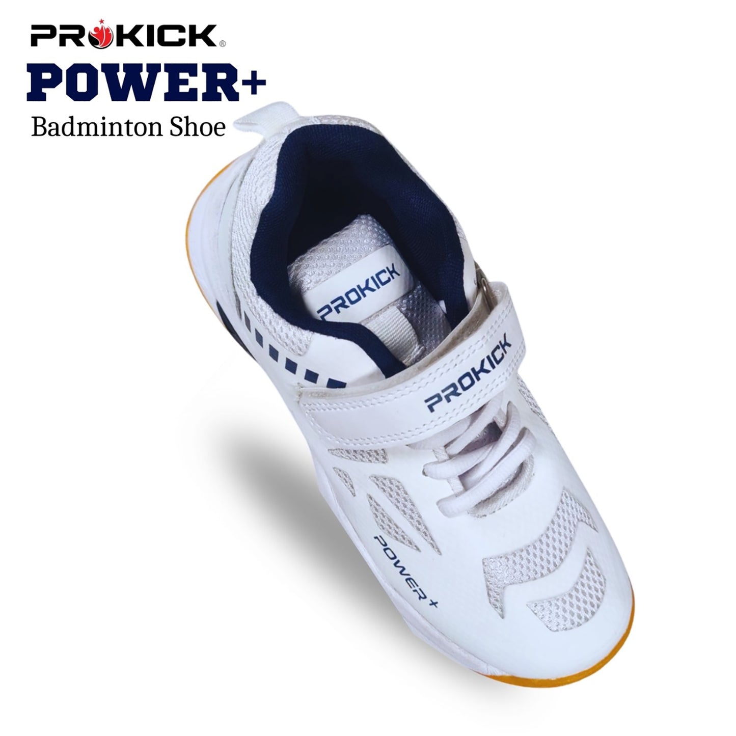 Prokick Powerplus Kid's Badminton Shoes with Strap | Lightweight, Non-Marking Sole, Easy Closure | Ideal for Indoor Sports, Badminton & Training - Best Price online Prokicksports.com