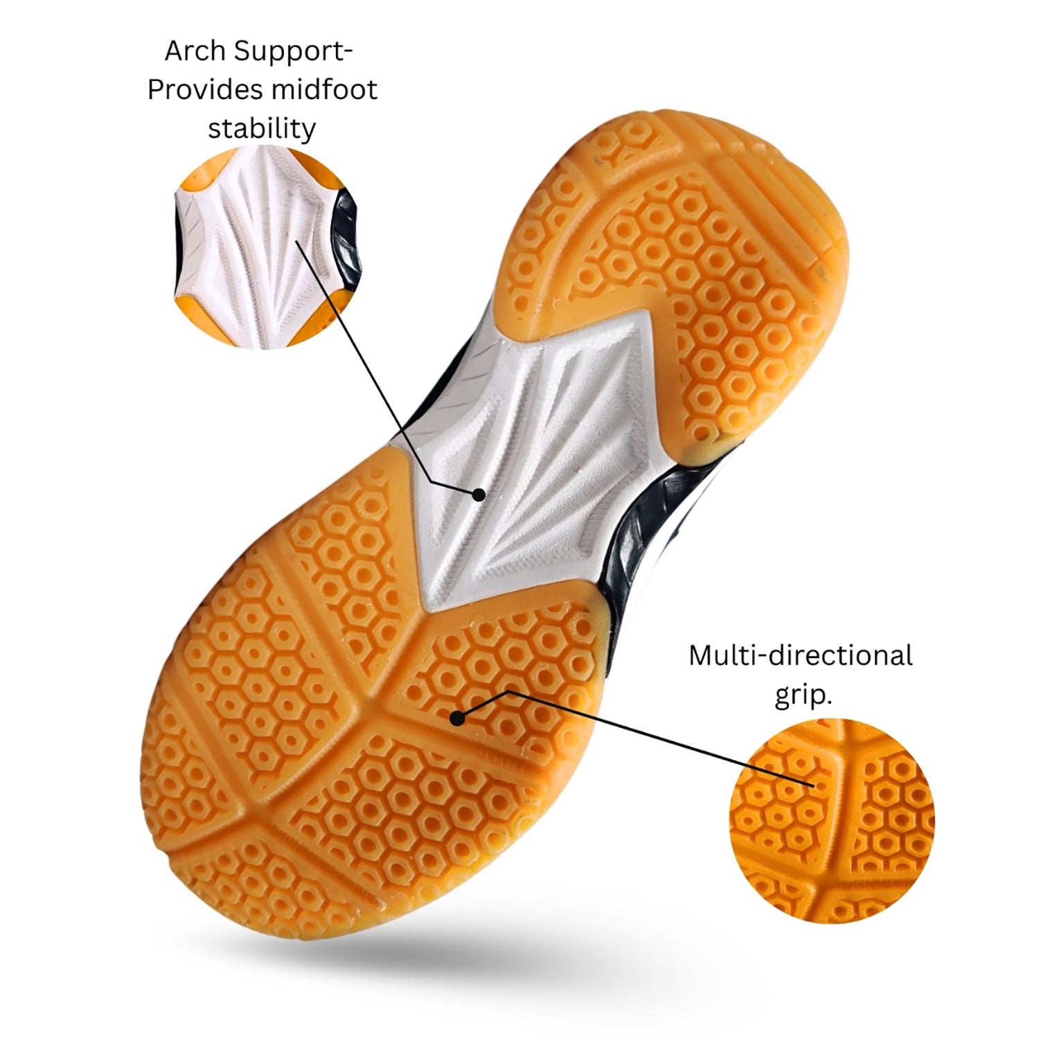 Prokick Powerplus Kid's Badminton Shoes with Strap | Lightweight, Non-Marking Sole, Easy Closure | Ideal for Indoor Sports, Badminton & Training - Best Price online Prokicksports.com