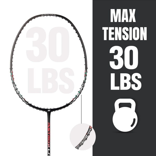 Yonex Astrox 37I Lite Strung Badminton Racquet, Black