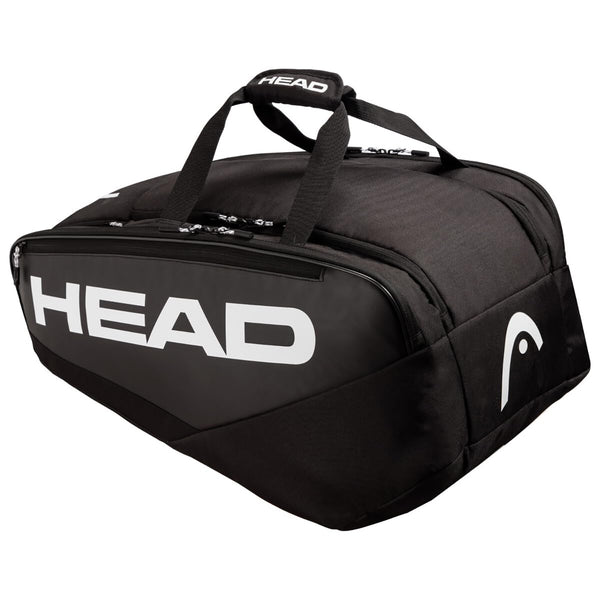 HEAD Pro Pickleball Gear Bag Black White – Spacious Paddle Storage, Durable Lightweight Material, Ventilated Shoe Pocket, Versatile Carry Options, Ideal for Tournament Players