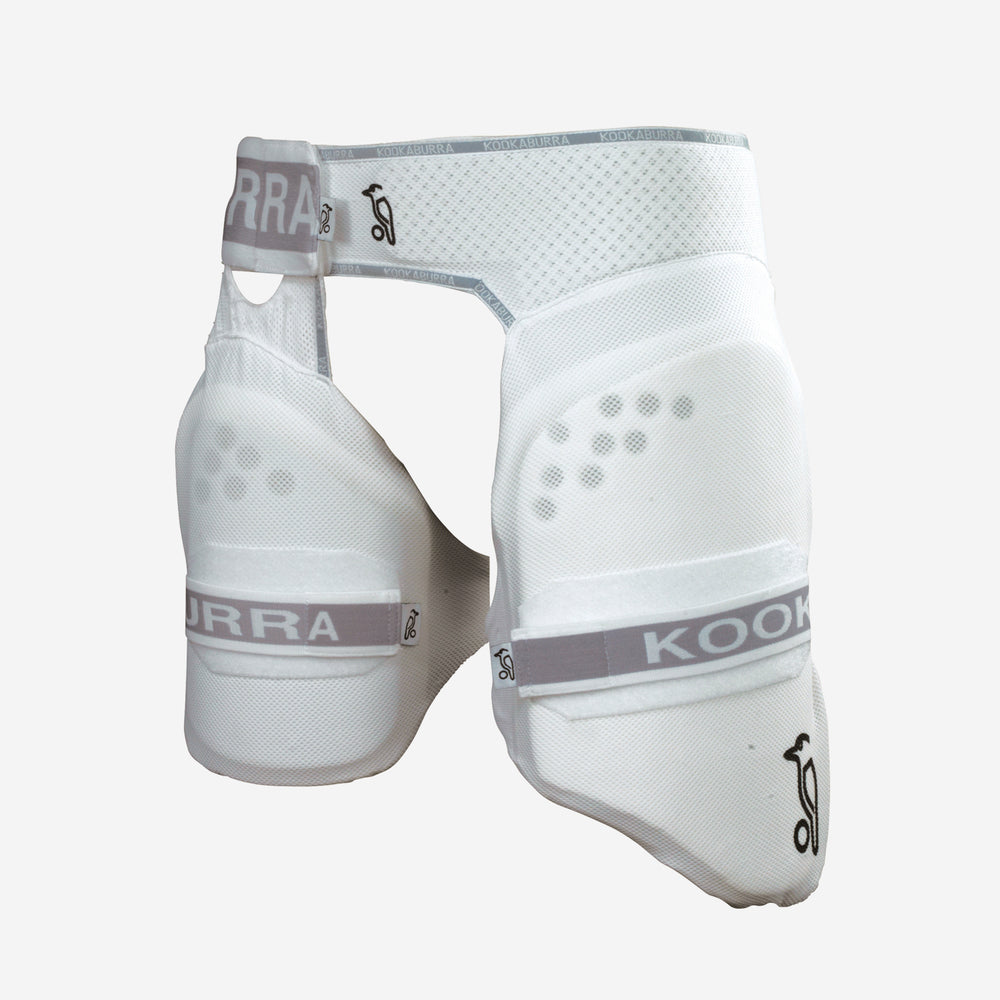 Kookaburra Pro Players Right Hand Combo Thigh Guard – Elite-Level Lightweight Protection with Multi-Component Fit and Breathable Mesh for Right-Handed Batsmen