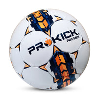 Prokick Pro Shot Hand Stitched 32 Panel PU Football, Size 5 (White/Navy/Orange) - Best Price online Prokicksports.com