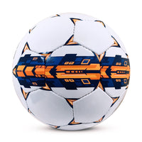 Prokick Pro Shot Hand Stitched 32 Panel PU Football, Size 5 (White/Navy/Orange) - Best Price online Prokicksports.com