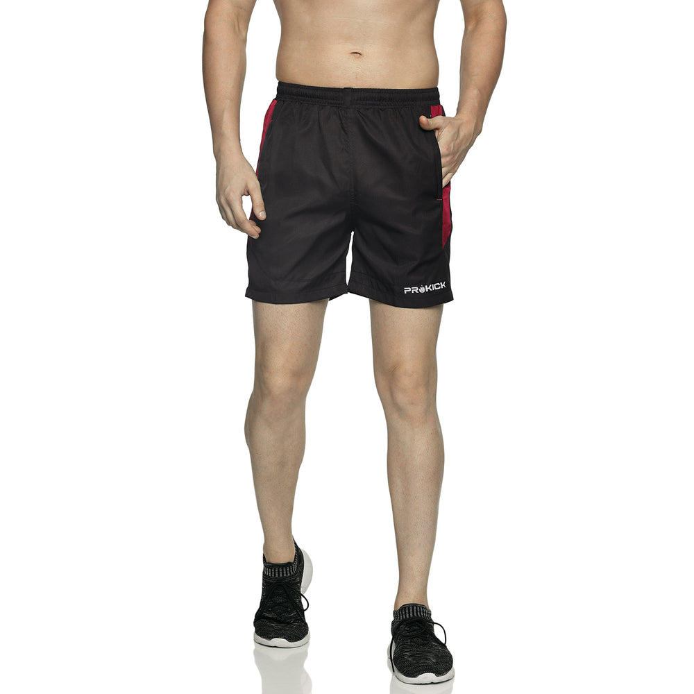 Prokick Men's Athletic Sports Shorts with Zip Pocket and Elastic Waistband