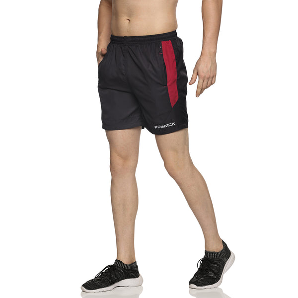 Prokick Men's Athletic Sports Shorts with Zip Pocket and Elastic Waistband