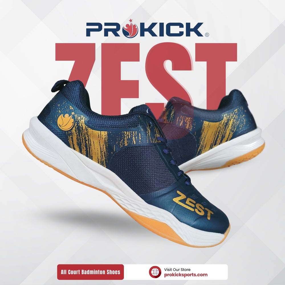 Prokick Zest Badminton Shoes | EVA & Rubber Sole with Breathable mesh Upper - Best Price online Prokicksports.com