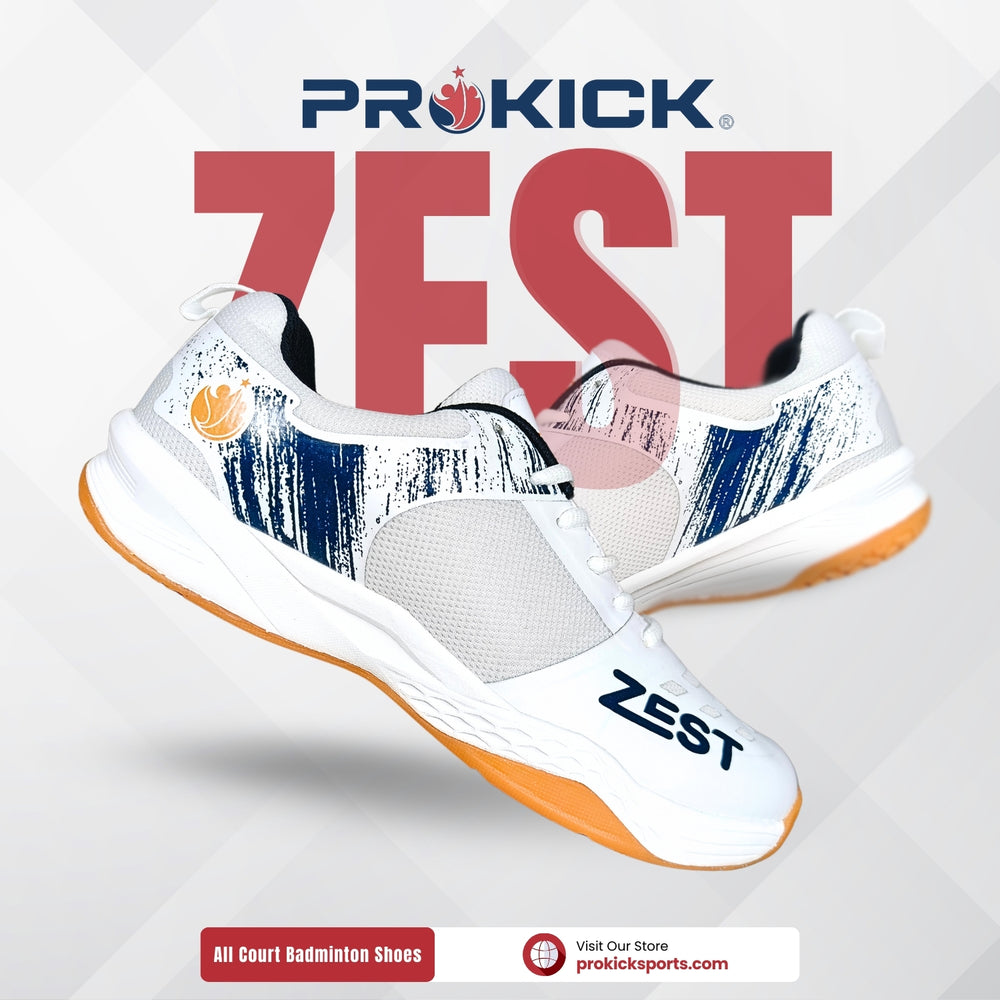 Prokick Zest Badminton Shoes | EVA & Rubber Sole with Breathable mesh Upper - Best Price online Prokicksports.com