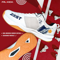 Prokick Zest Badminton Shoes | EVA & Rubber Sole with Breathable mesh Upper - Best Price online Prokicksports.com