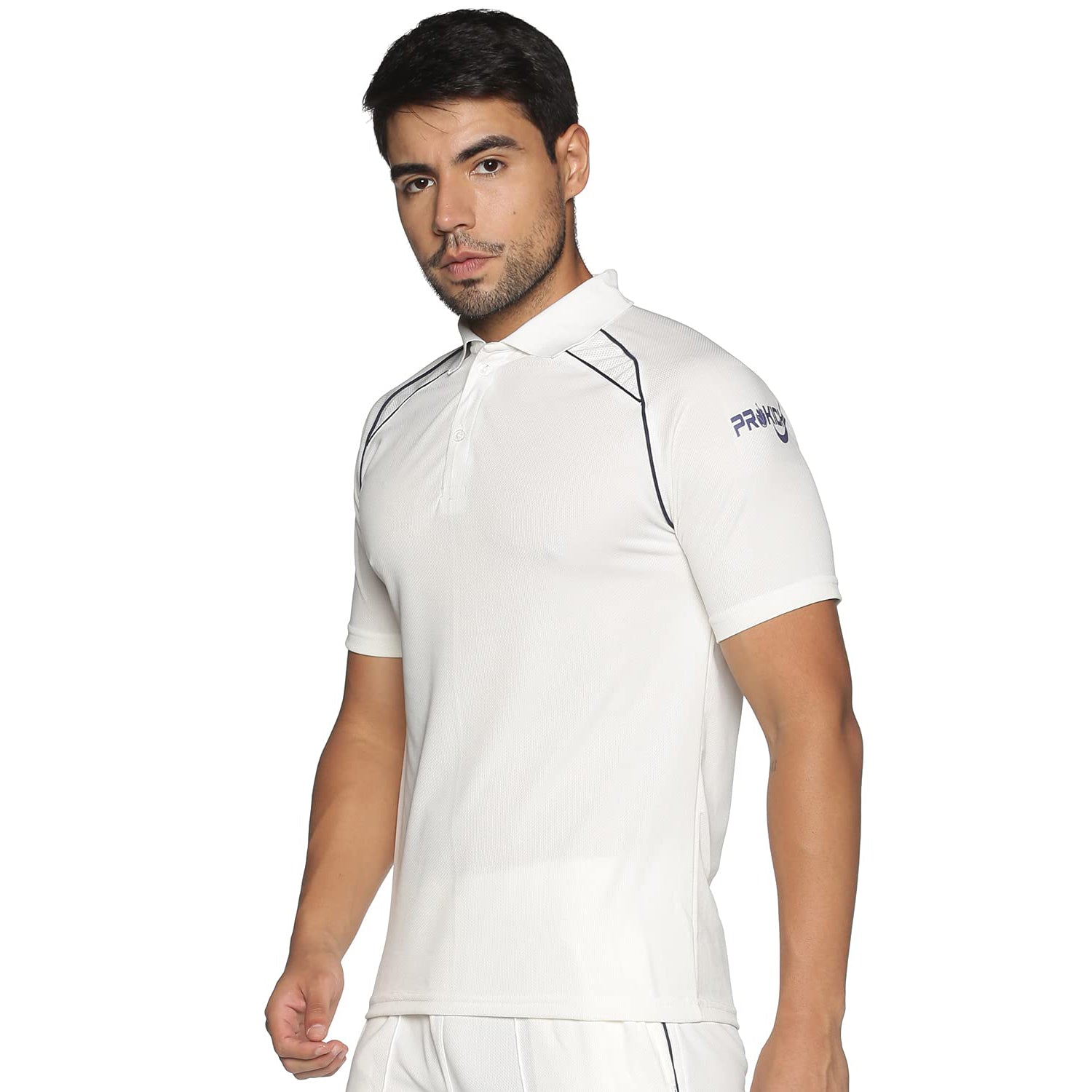 Prokick Cricket White Half Sleeve T-Shirt - Best Price online Prokicksports.com