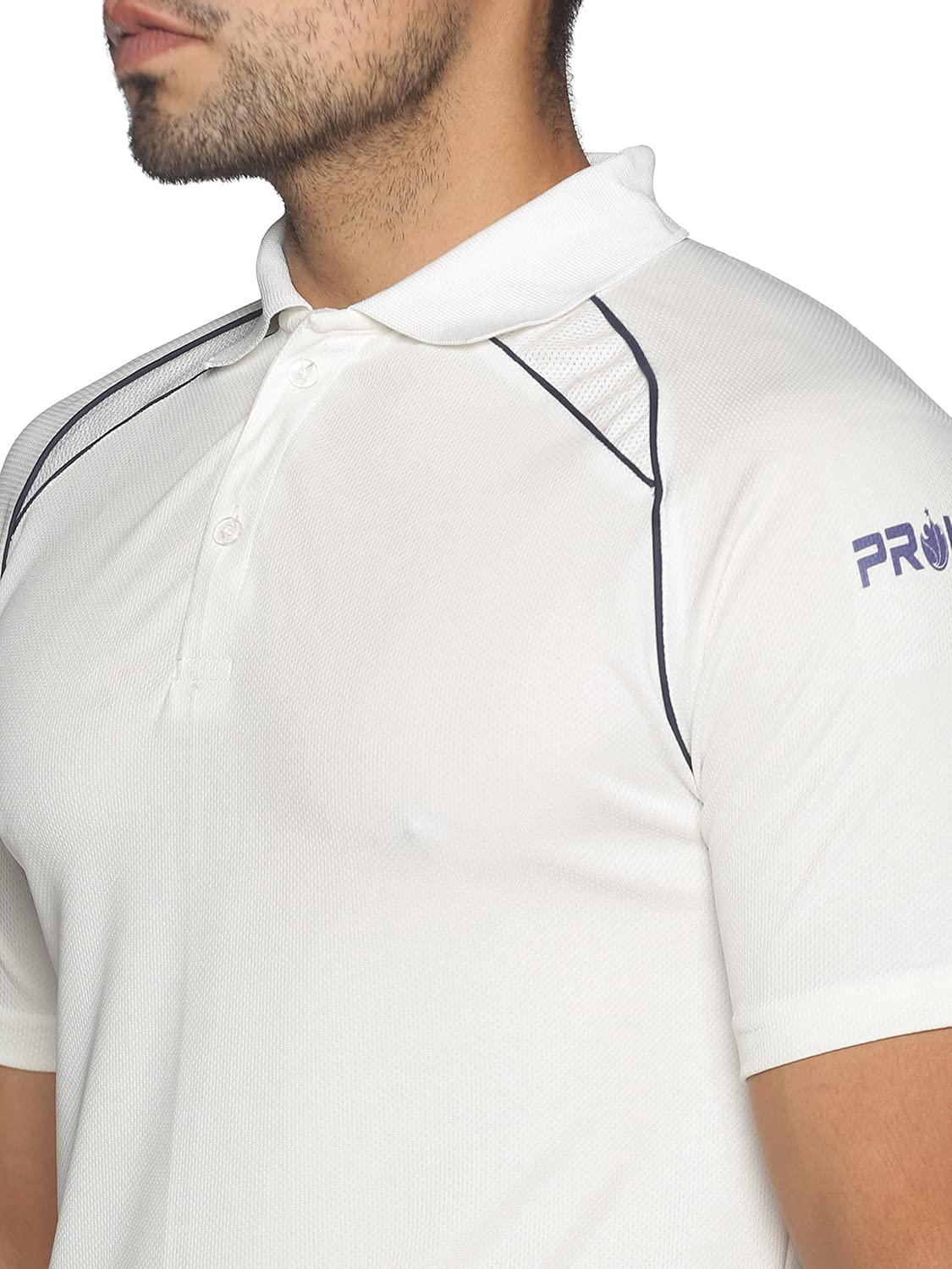 Prokick Cricket White Half Sleeve T-Shirt - Best Price online Prokicksports.com