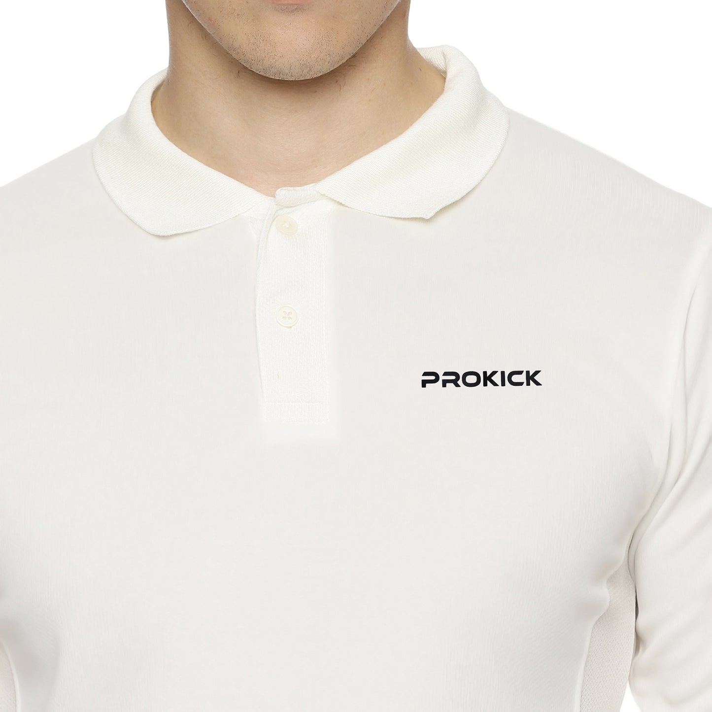 Prokick Club Full Sleeves Cricket T-Shirt, Off White - Best Price online Prokicksports.com