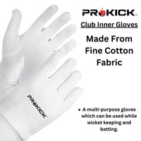 Prokick Club Cricket Inner Gloves - Best Price online Prokicksports.com
