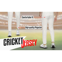 Prokick Ignite Half Sleeves Cricket Jersey Set, T-Shirt with Trouser (Off White) - Best Price online Prokicksports.com