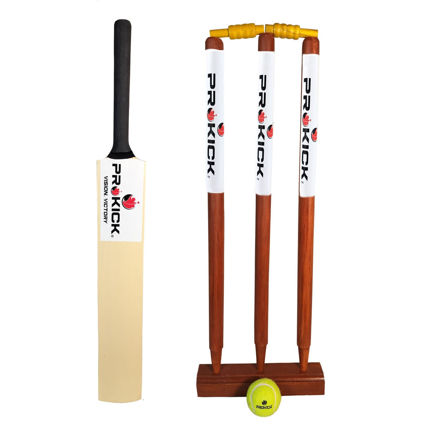 Prokick Wooden Cricket Kit - Best Price online Prokicksports.com
