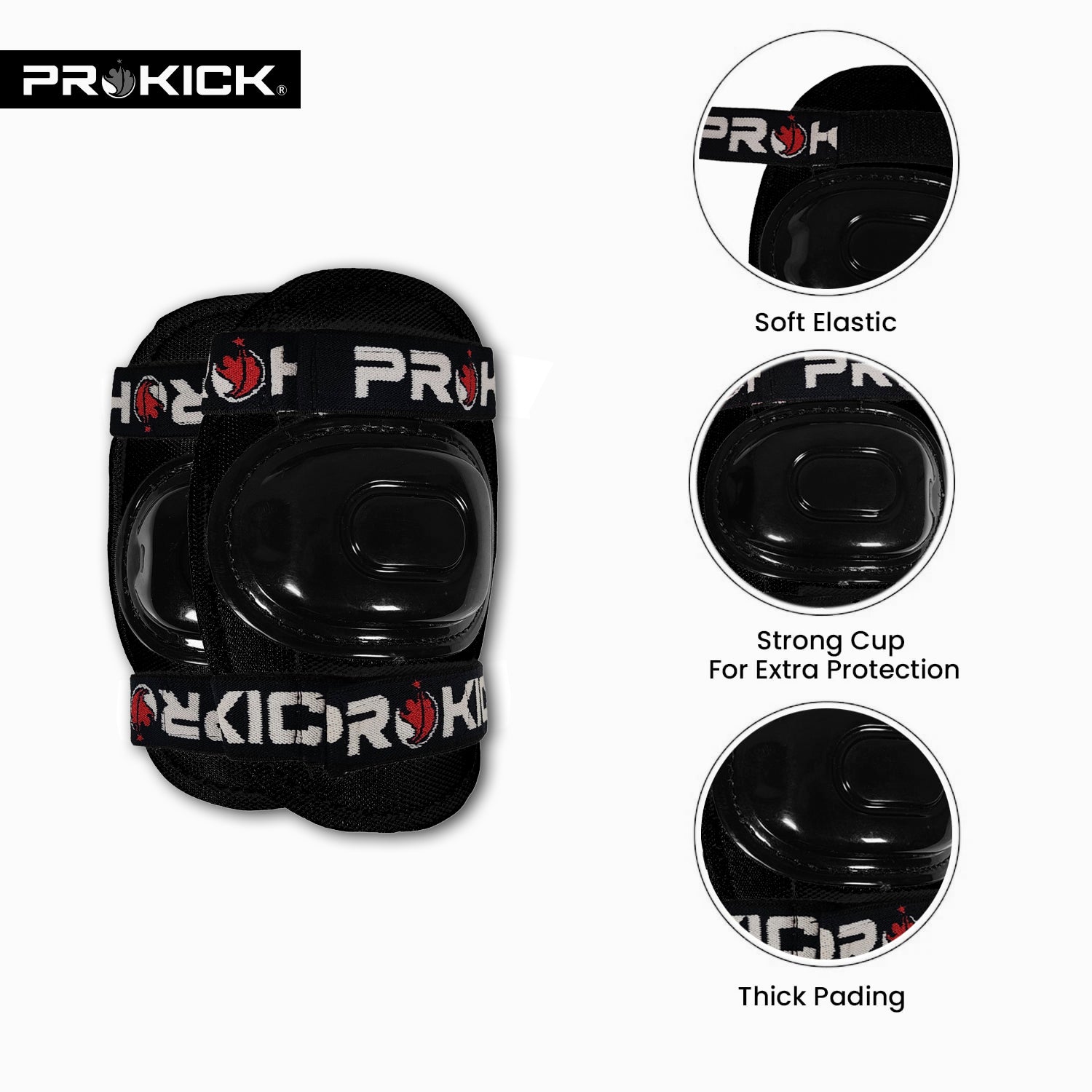 Prokick Protective Set - Knee & Elbow Guard (Suitable for Cycling, Skating and Riding) - Best Price online Prokicksports.com