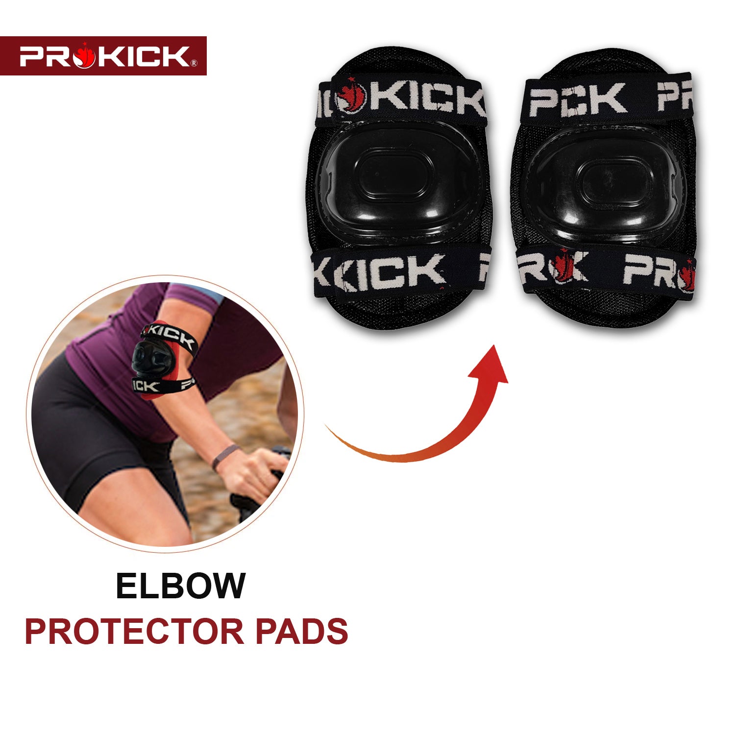 Prokick Protective Set - Knee & Elbow Guard (Suitable for Cycling, Skating and Riding) - Best Price online Prokicksports.com