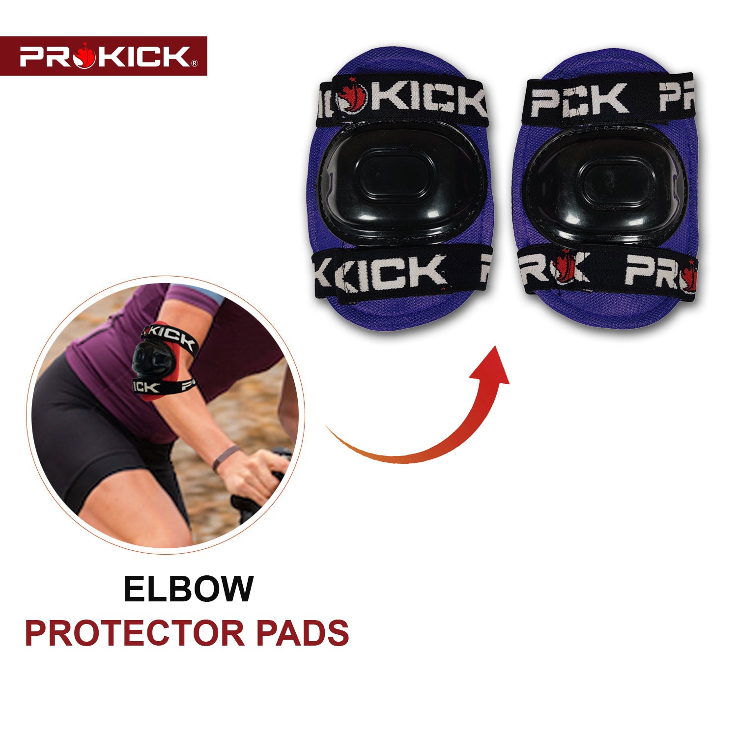 Prokick Protective Set - Knee & Elbow Guard (Suitable for Cycling, Skating and Riding) - Best Price online Prokicksports.com