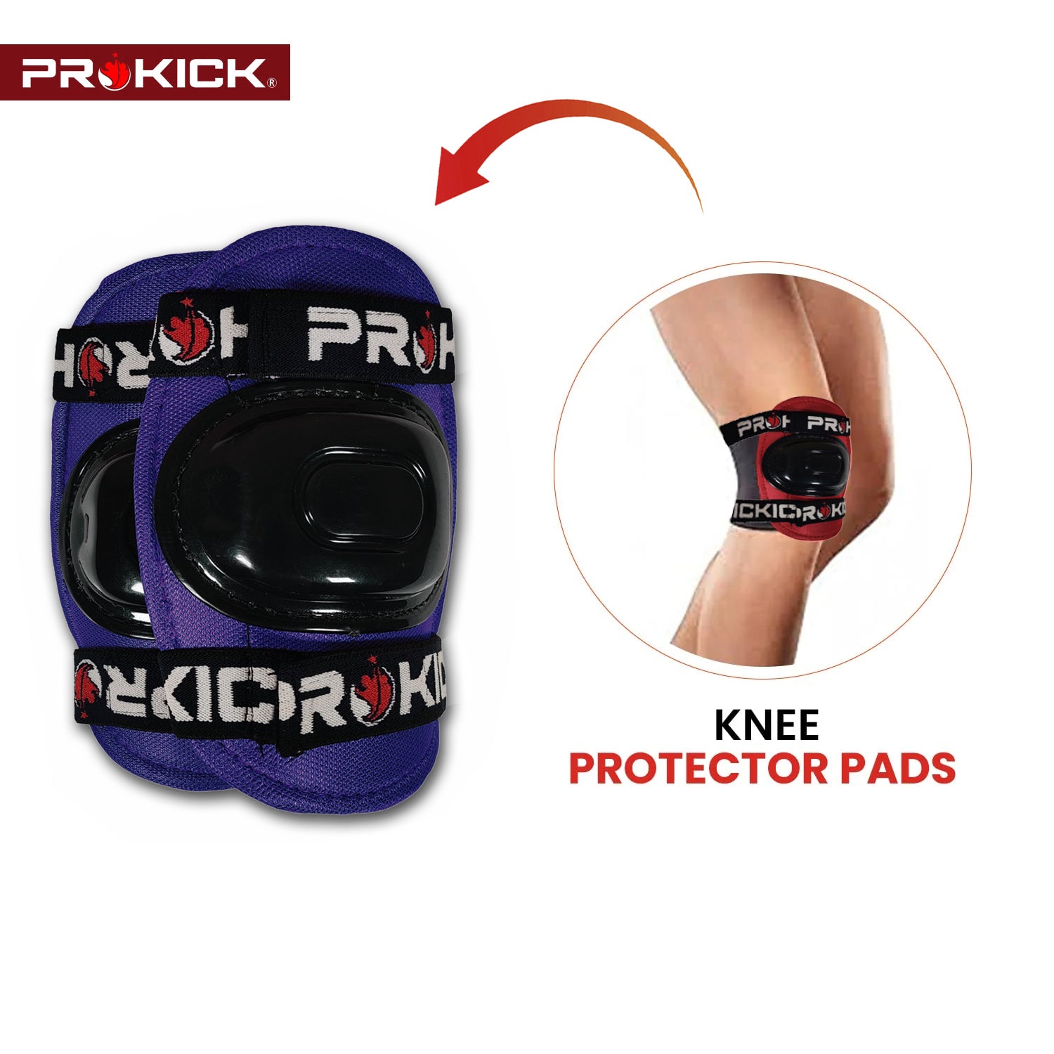 Prokick Protective Set - Knee & Elbow Guard (Suitable for Cycling, Skating and Riding) - Best Price online Prokicksports.com