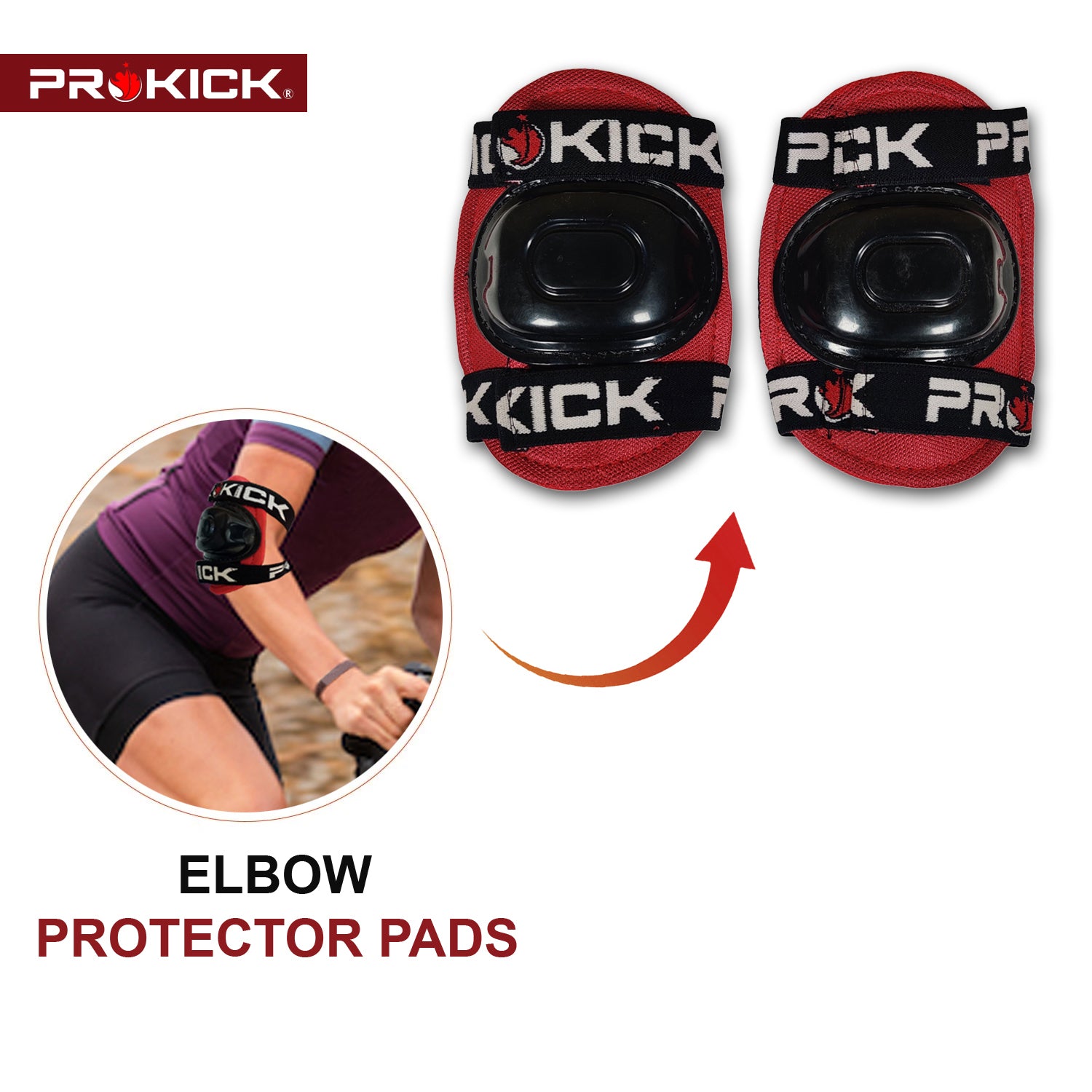 Prokick Protective Set - Knee & Elbow Guard (Suitable for Cycling, Skating and Riding) - Best Price online Prokicksports.com