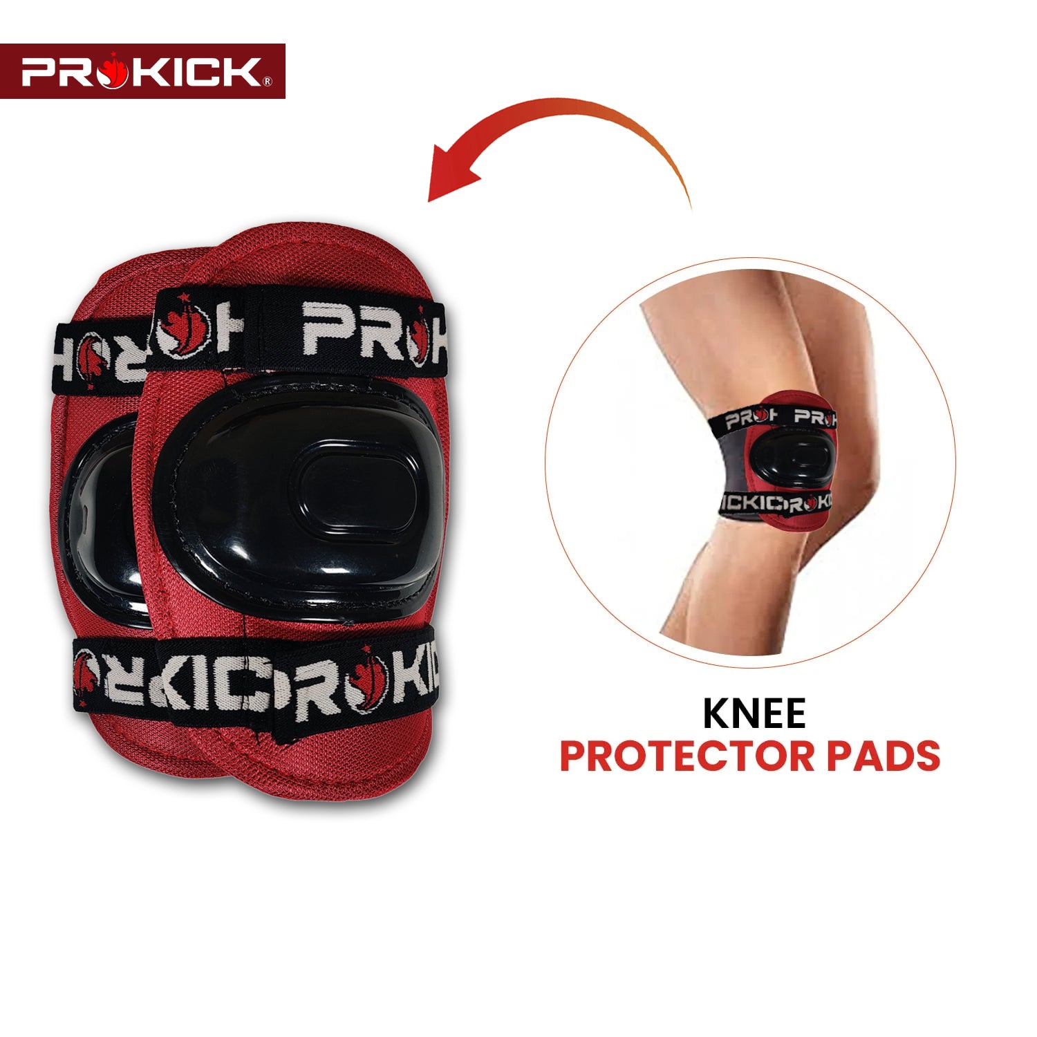 Prokick Protective Set - Knee & Elbow Guard (Suitable for Cycling, Skating and Riding) - Best Price online Prokicksports.com